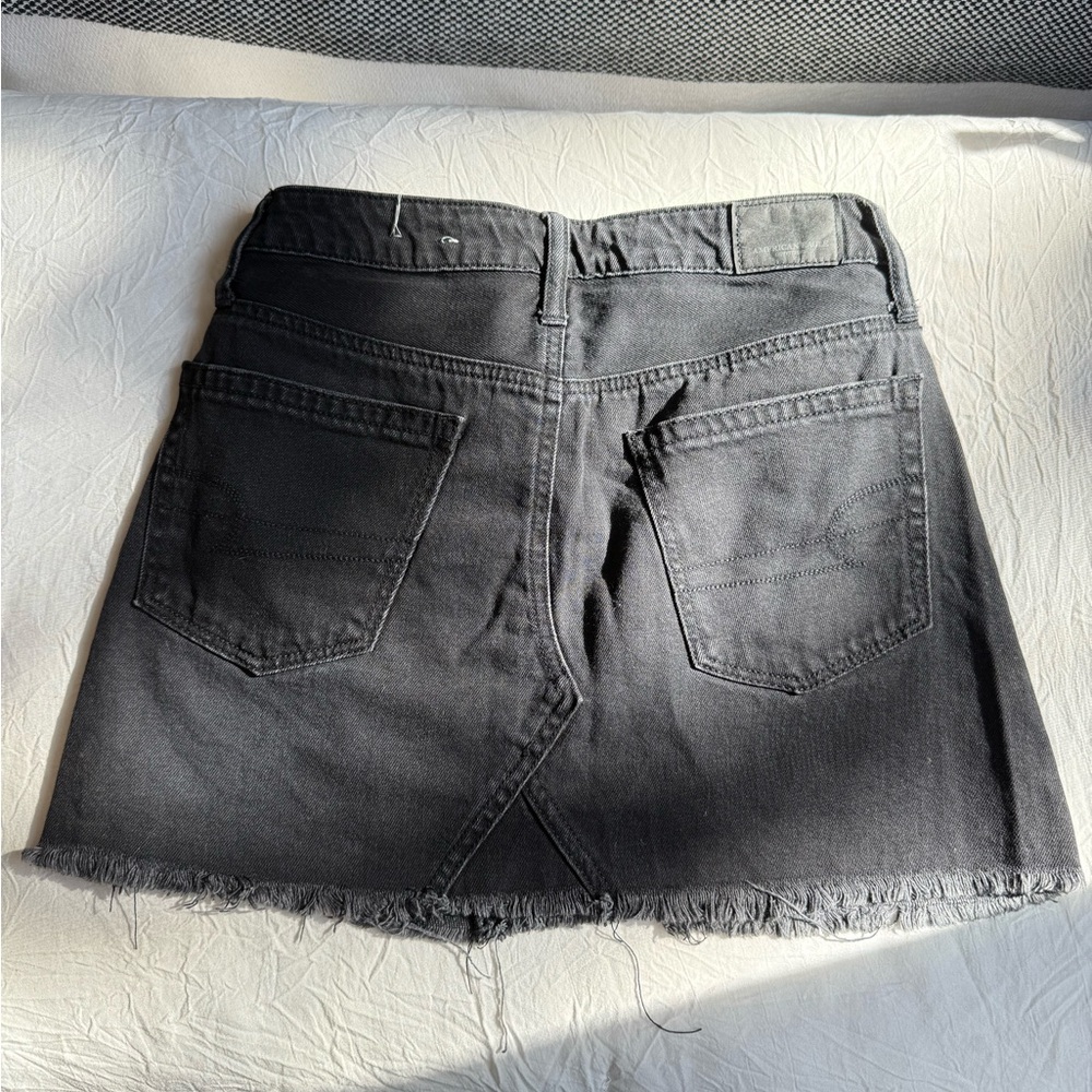 American Eagle Black Denim Mini Skirt - Picture 5 of 6